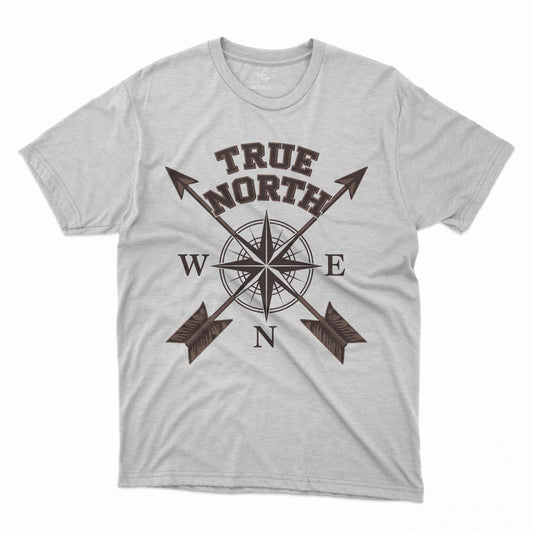 True North T-Shirt - Rugged Compass Design for Outdoor Hunting Enthusiasts