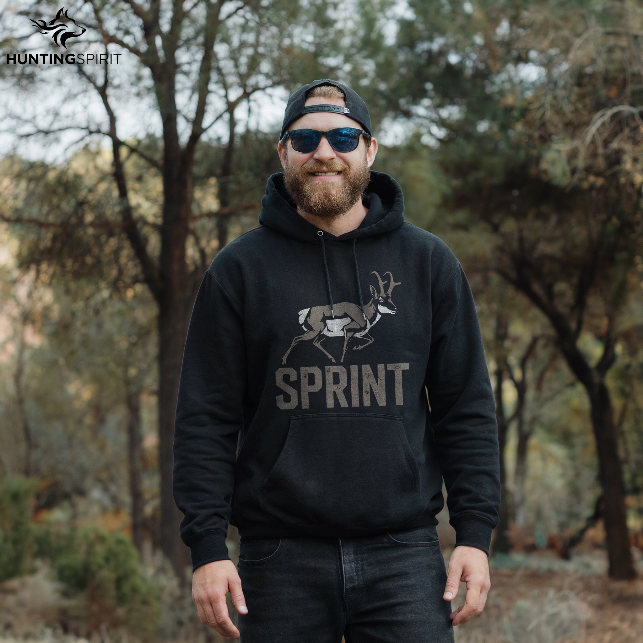Sprint Pronghorn Hoodie - Minimalist Wildlife Tee