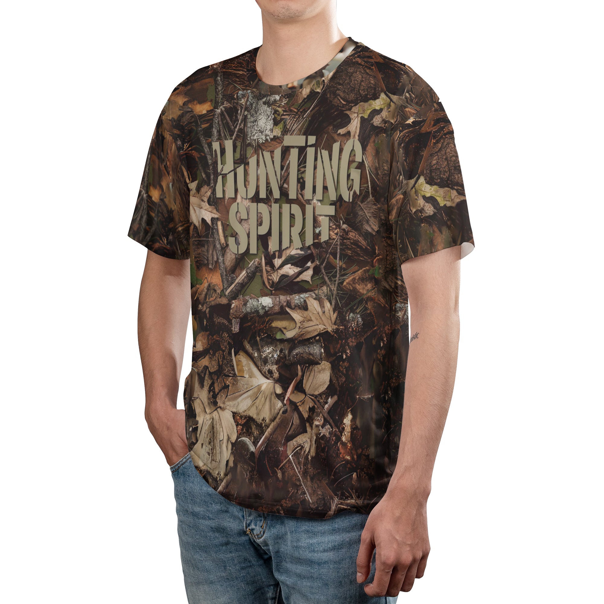 Hunting Spirit Elite Camo T-Shirt - Natural Leaf Pattern | Performance Hunting Gear