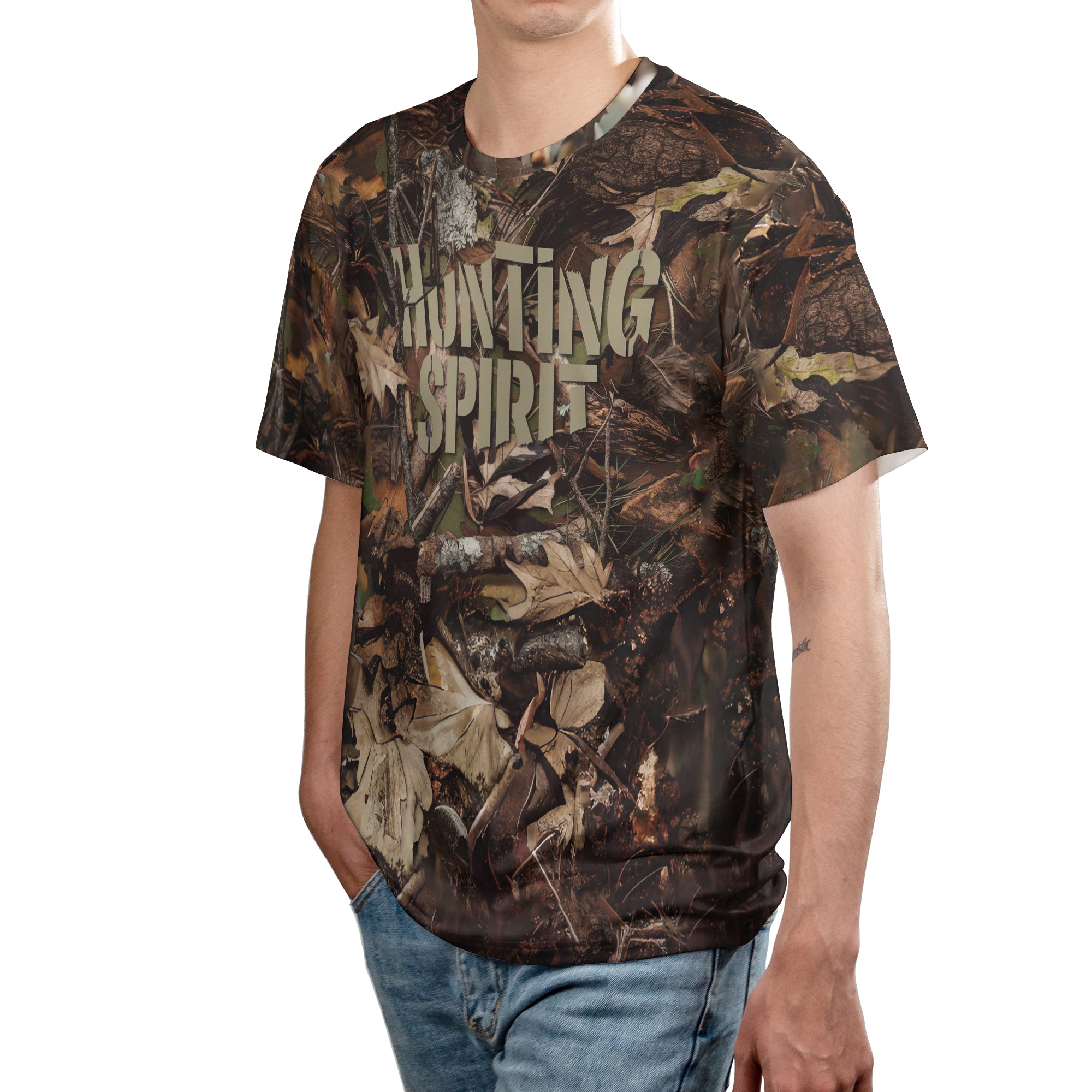 Hunting Spirit Elite Camo T-Shirt - Natural Leaf Pattern | Performance Hunting Gear