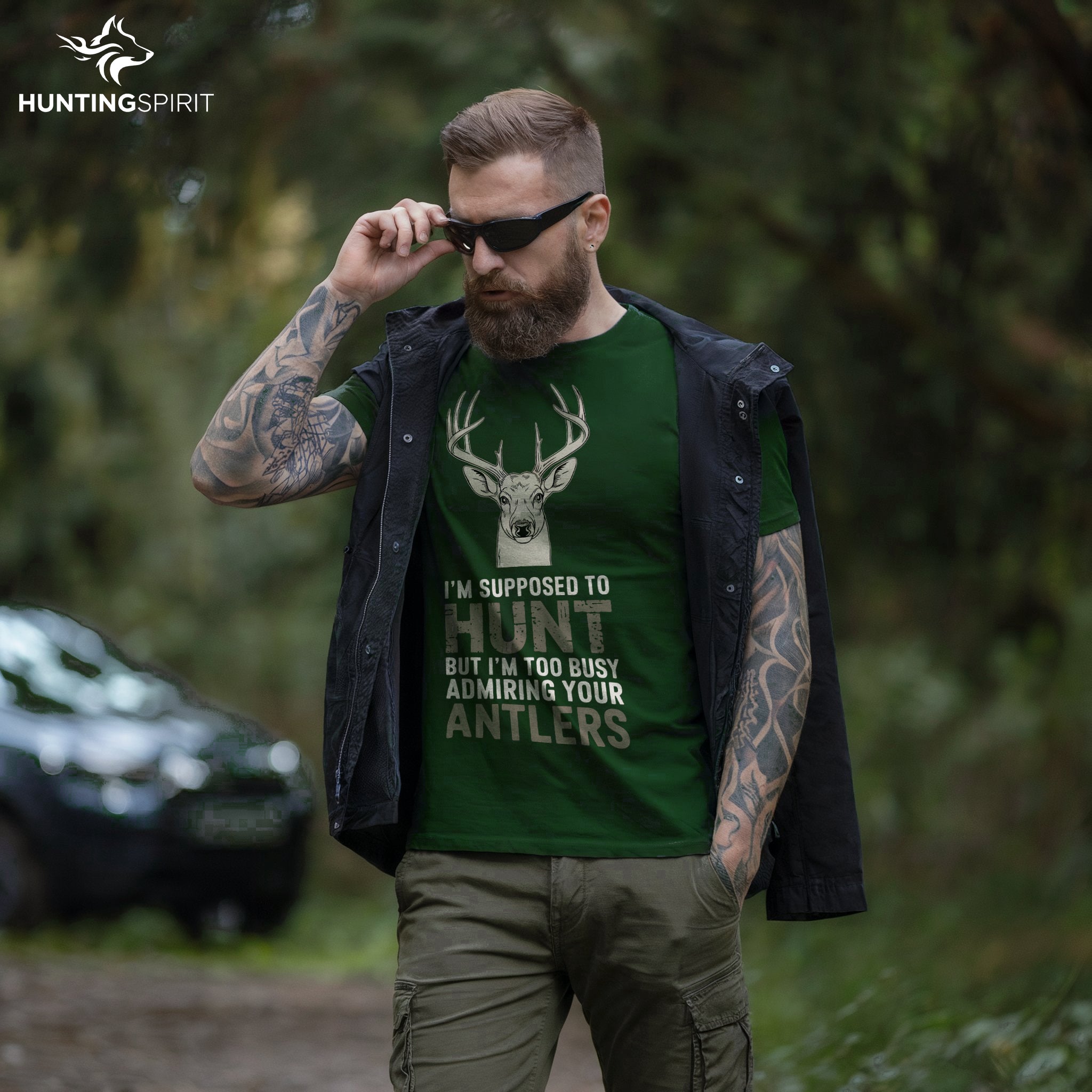 Admire Antlers Deer T-Shirt - Humorous Tee