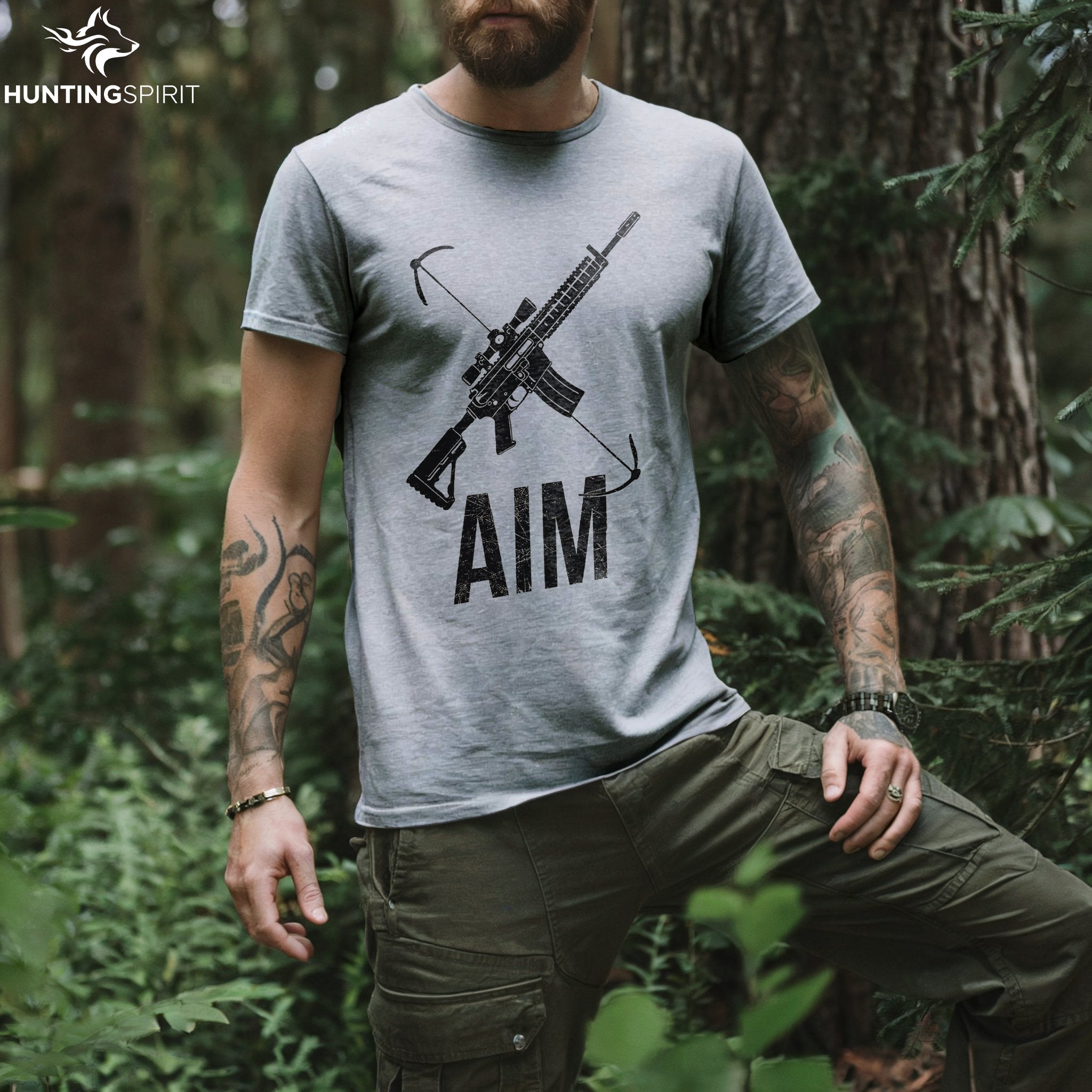 Aim Rifle & Bow T-Shirt - Hunting Gear Tee