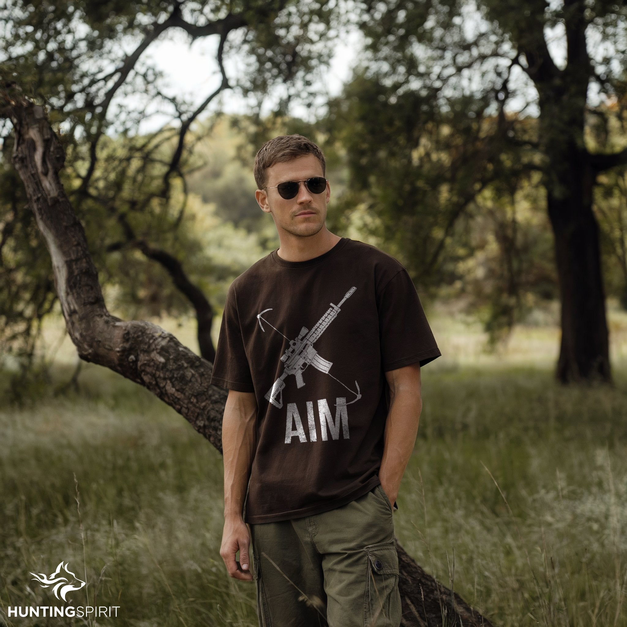 Aim Rifle & Bow T-Shirt - Hunting Gear Tee