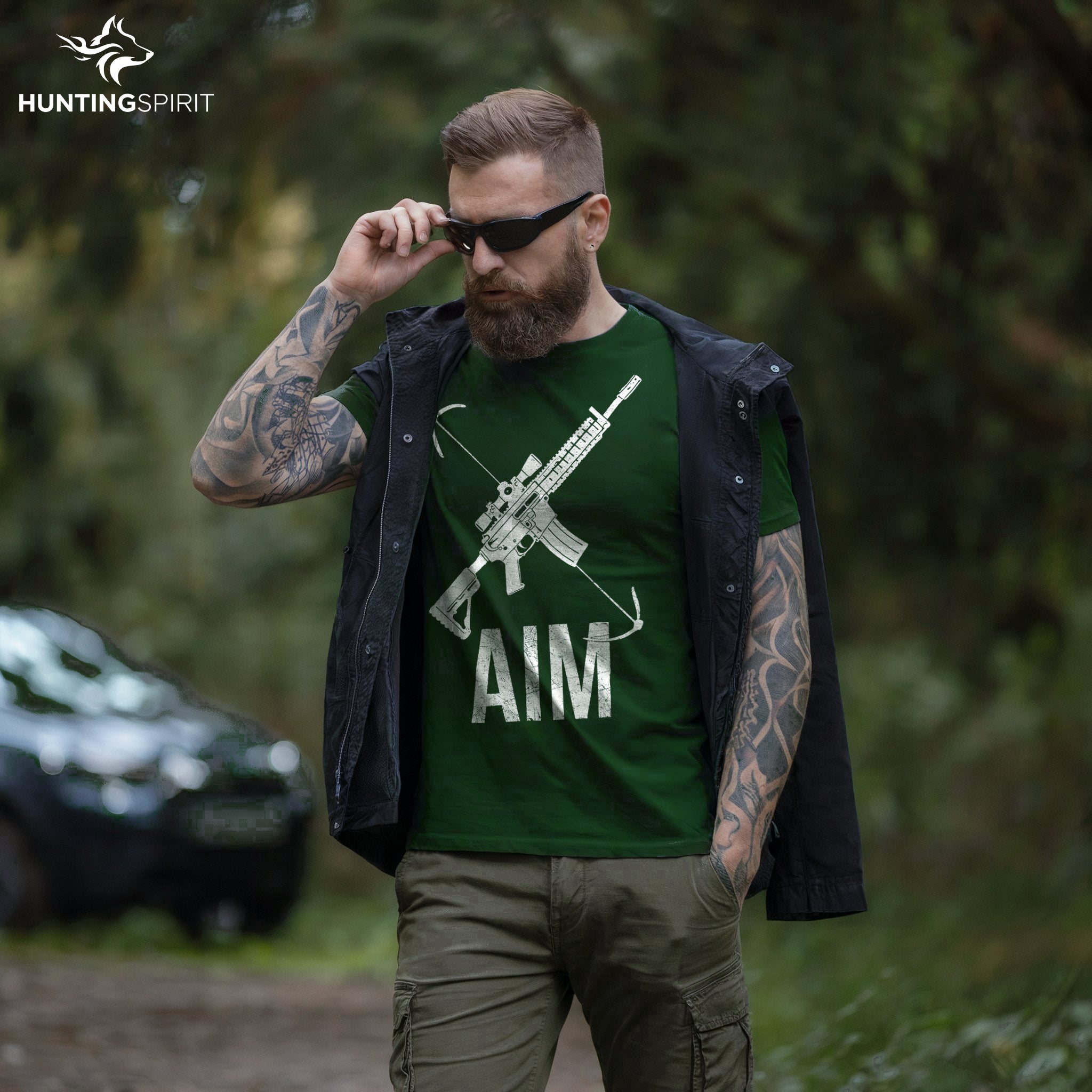 Aim Rifle & Bow T-Shirt - Hunting Gear Tee