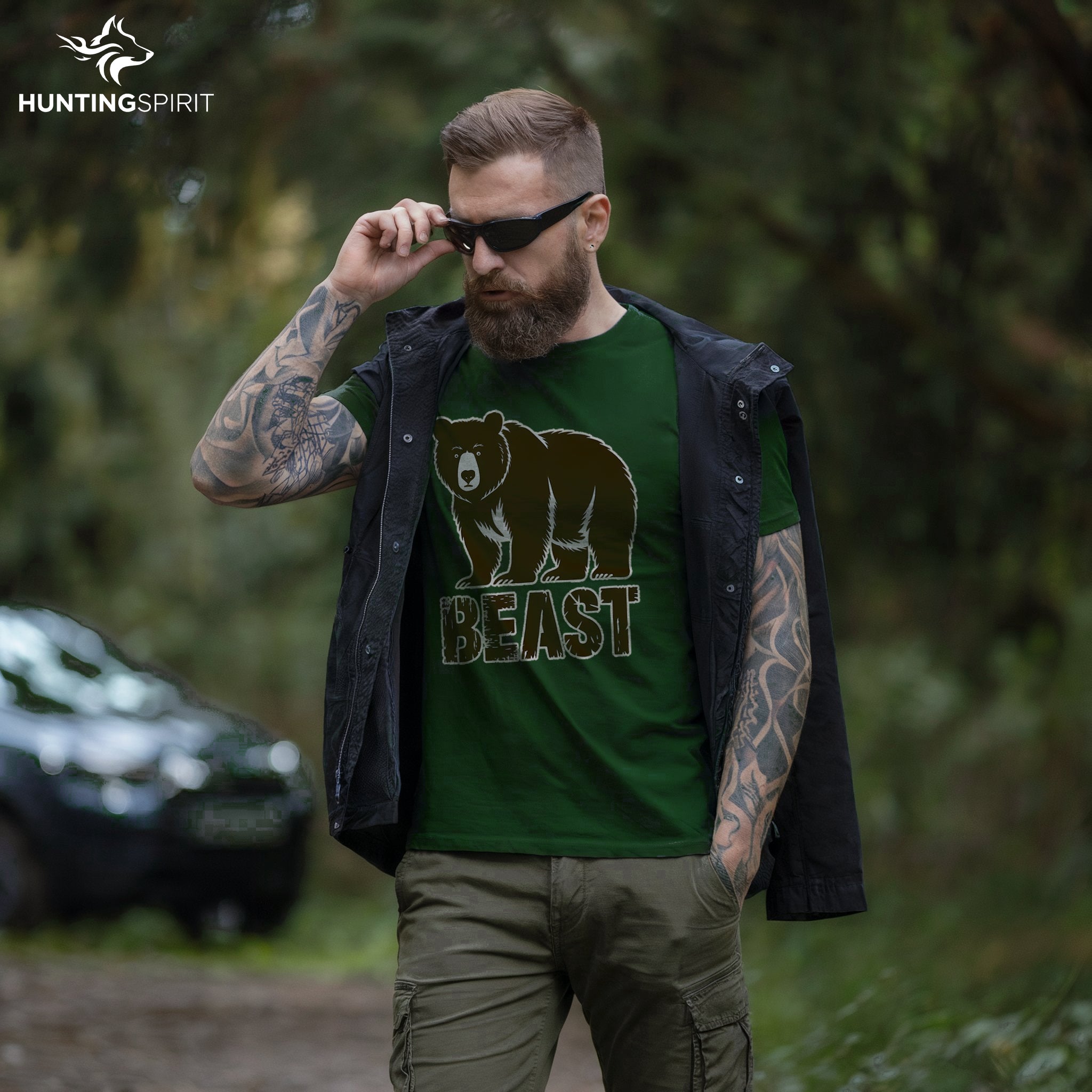 Beast Bear T-Shirt - Minimalist Wildlife Tee