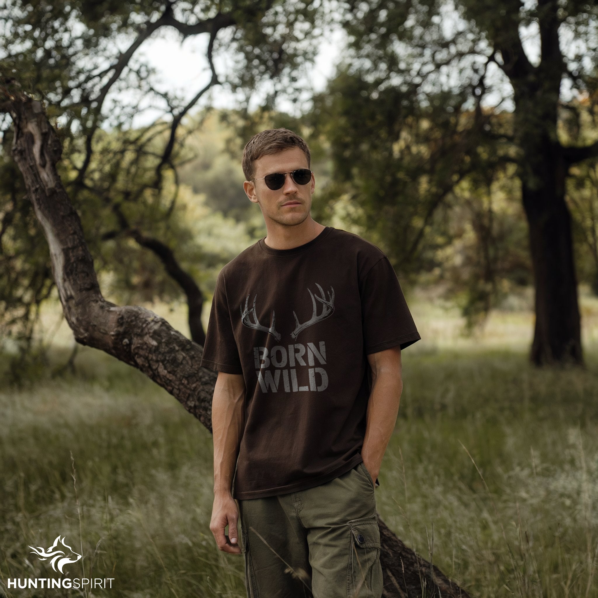 Born Wild Antler T-Shirt - Graphic Tee