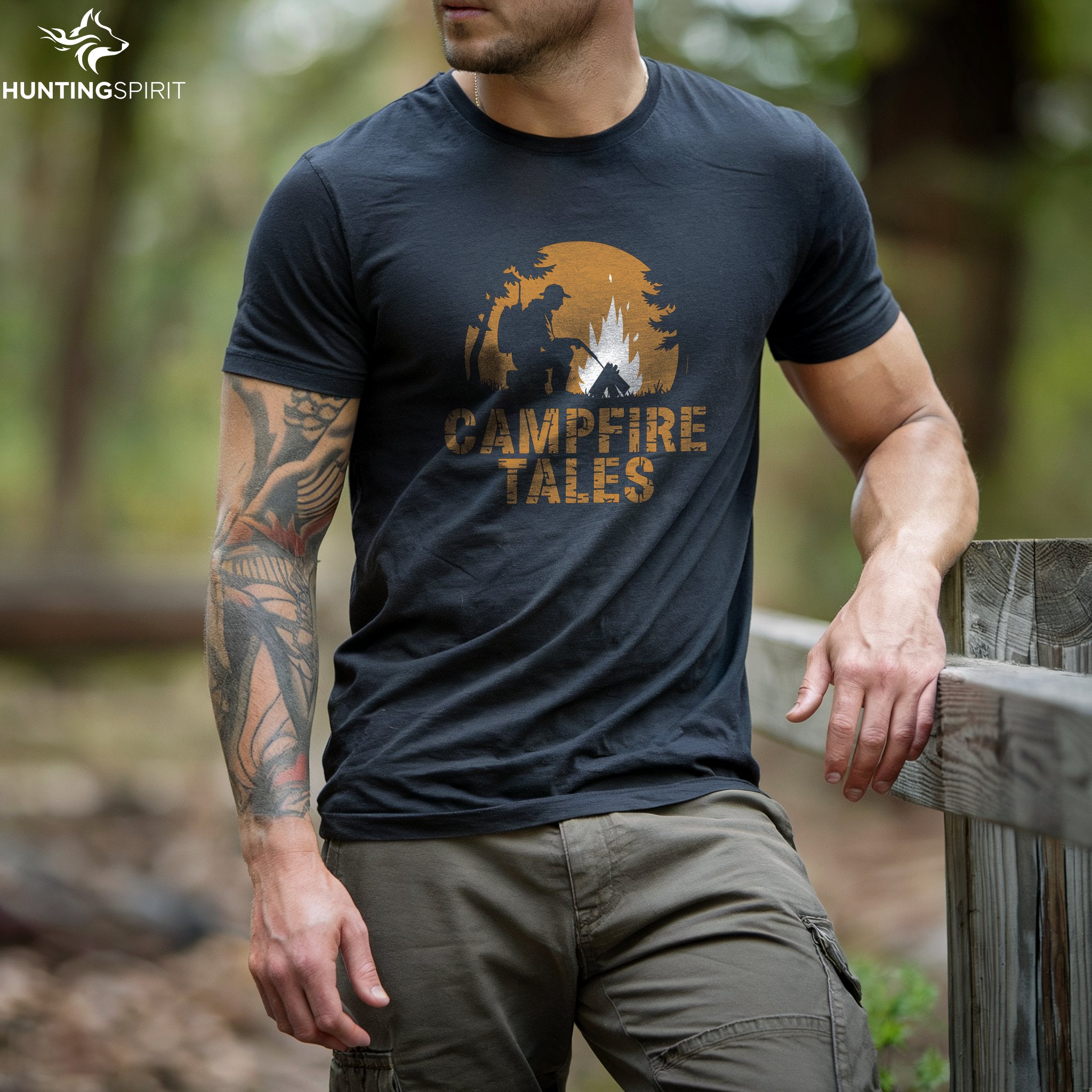 Campfire Tales Hunter T-Shirt - Humorous Tee