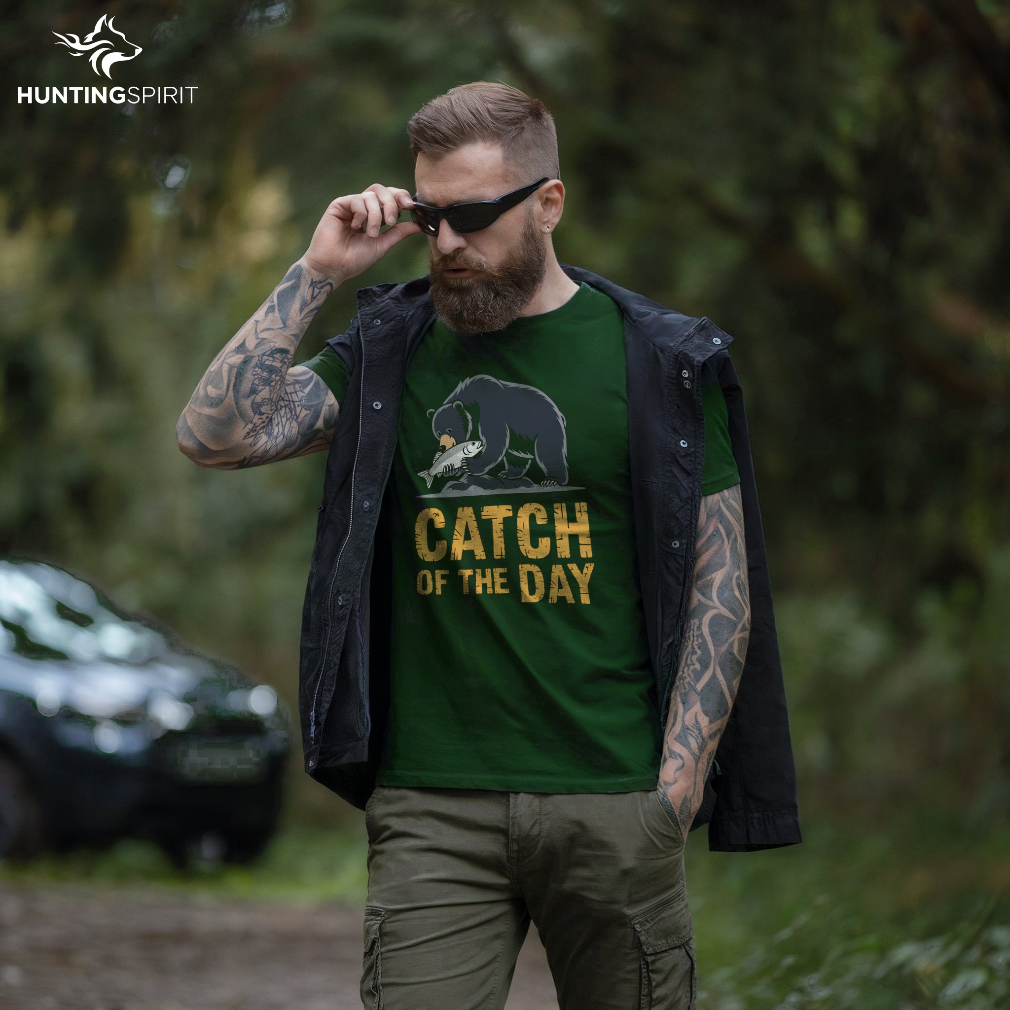 Catch of the Day Bear T-Shirt - Humorous Tee