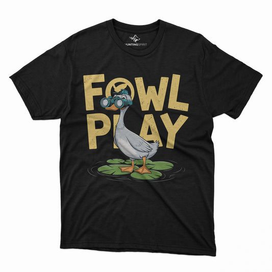 Fowl Play T-Shirt - Fun Binocular Duck Design