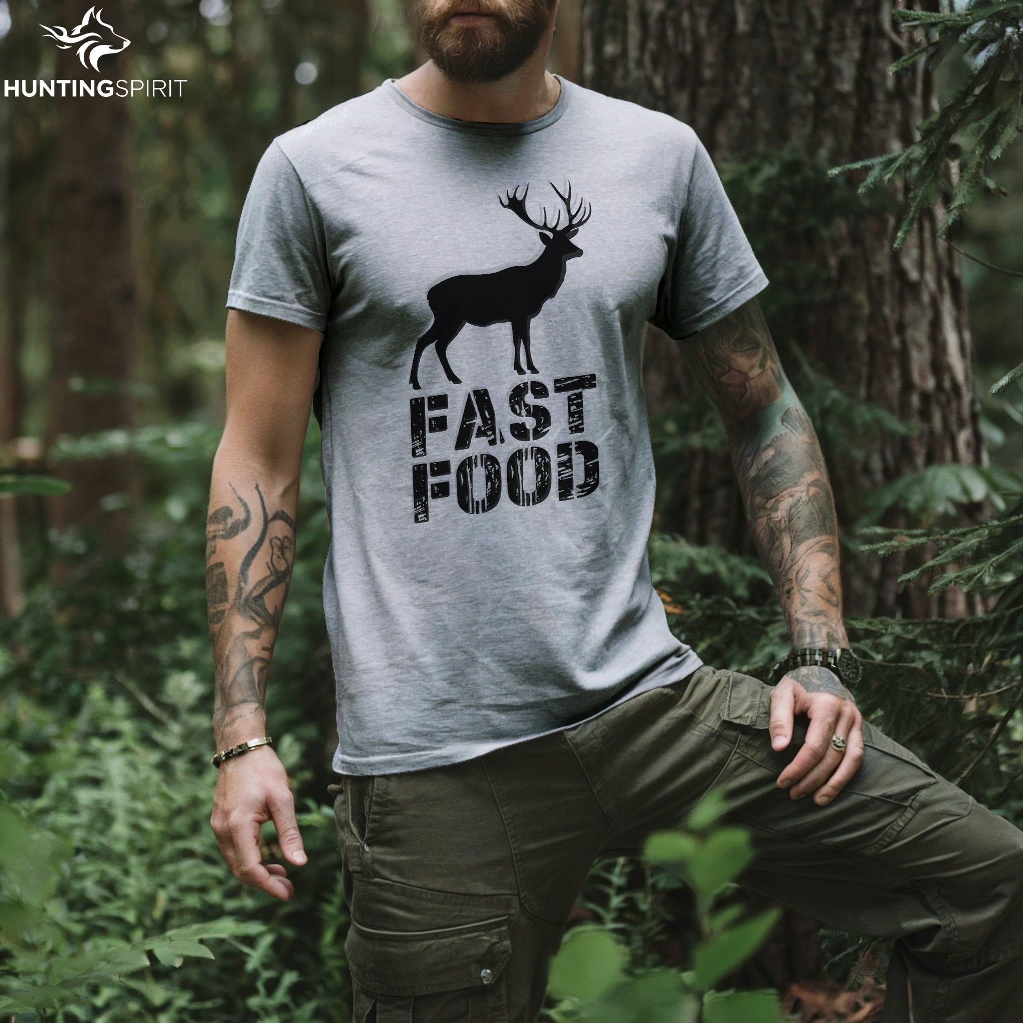 Fast Food Stag T-Shirt - Humorous Tee