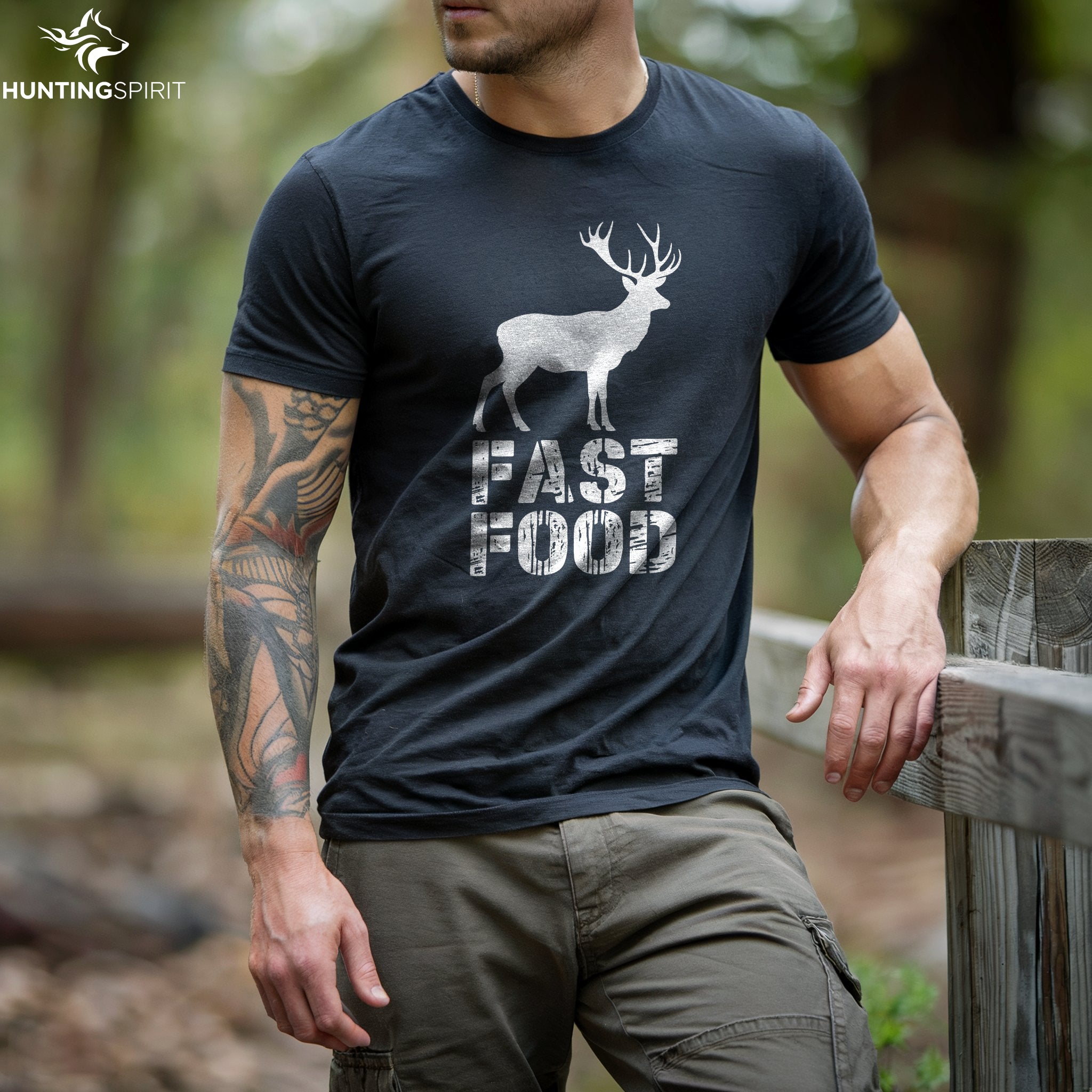 Fast Food Stag T-Shirt - Humorous Tee