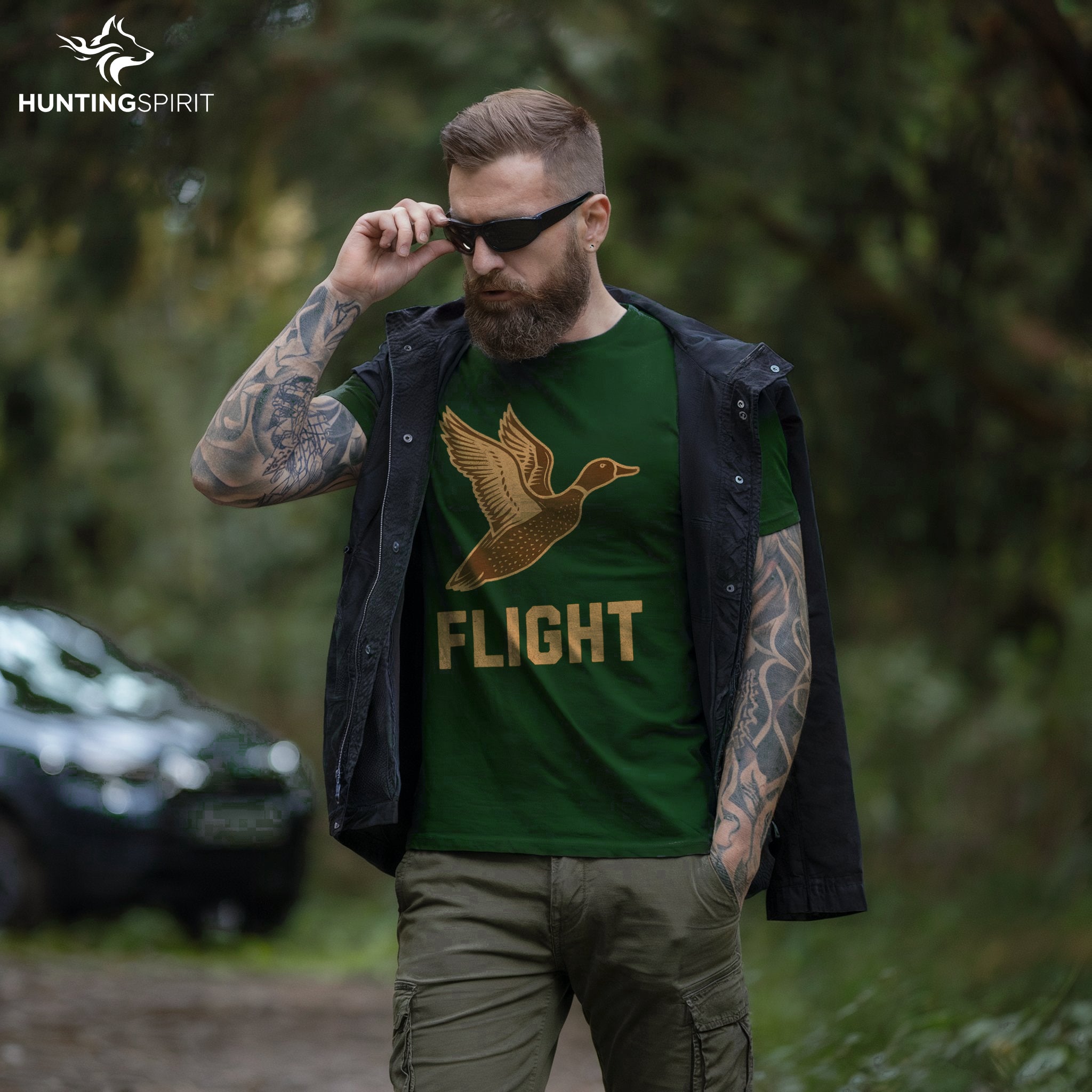 Flight Duck T-Shirt - Minimalist Wildlife Tee