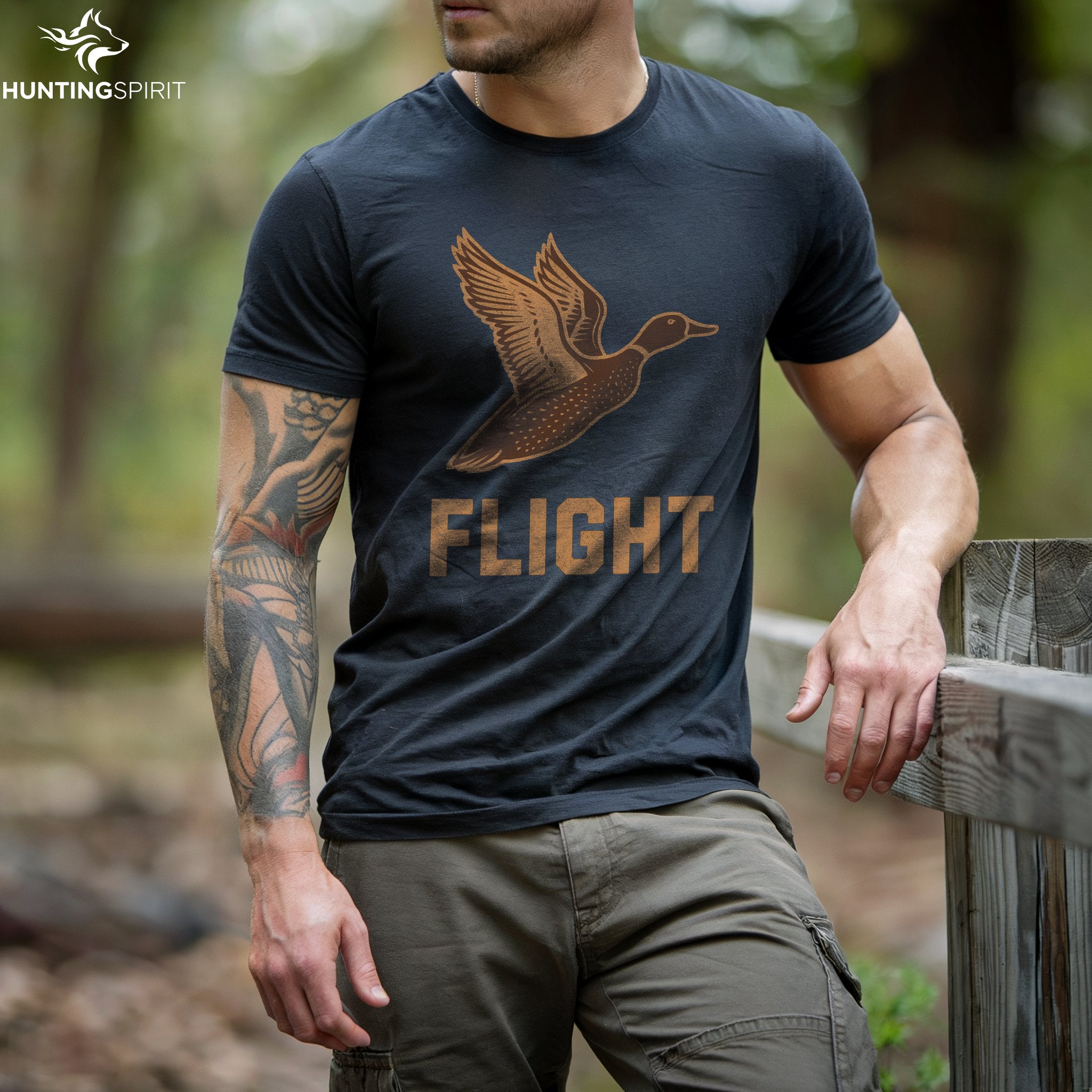 Flight Duck T-Shirt - Minimalist Wildlife Tee