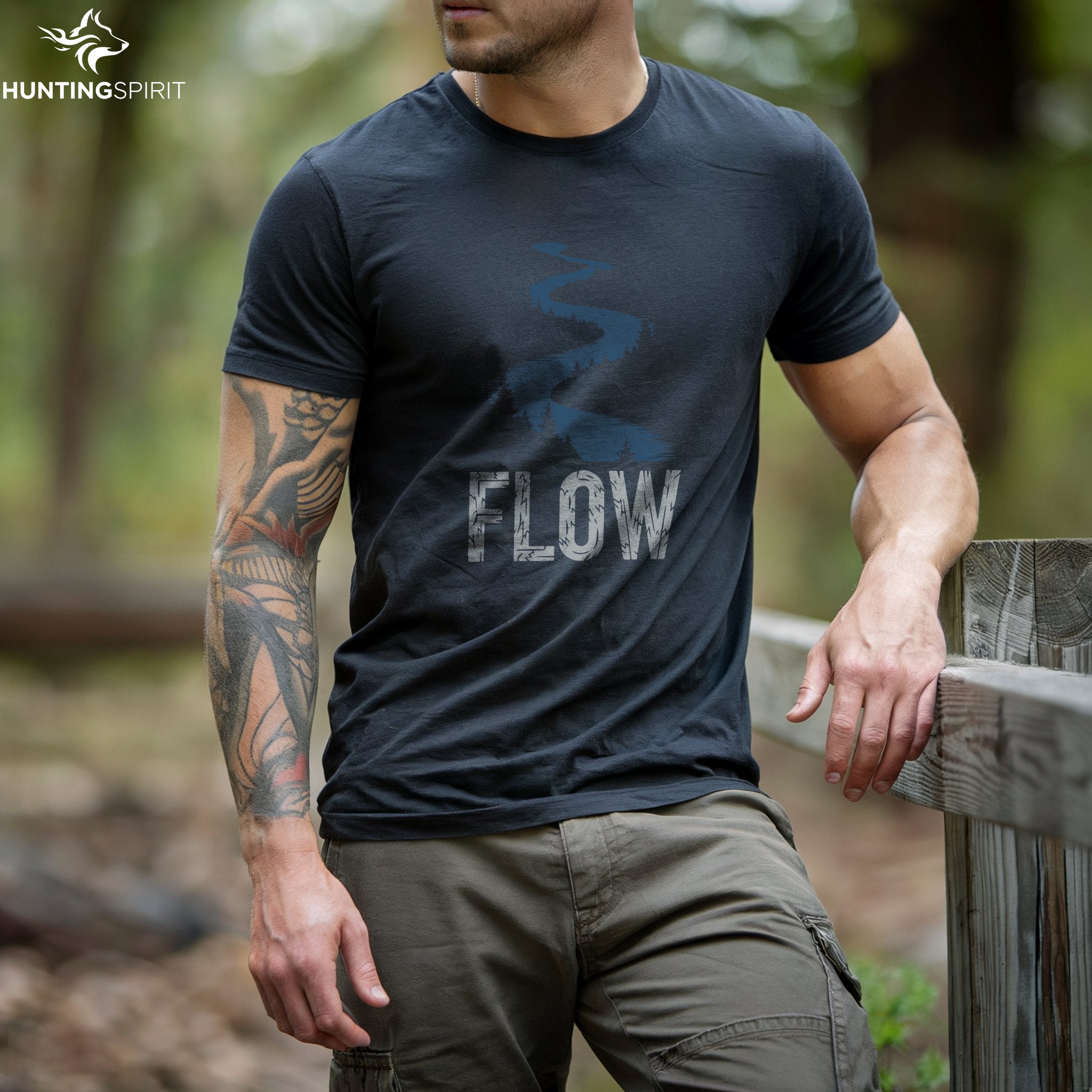 Flow River T-Shirt - Nature Landscape Tee