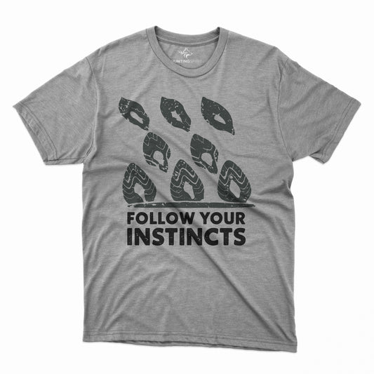 Follow Your Instincts T-Shirt - Animal Track Graphic