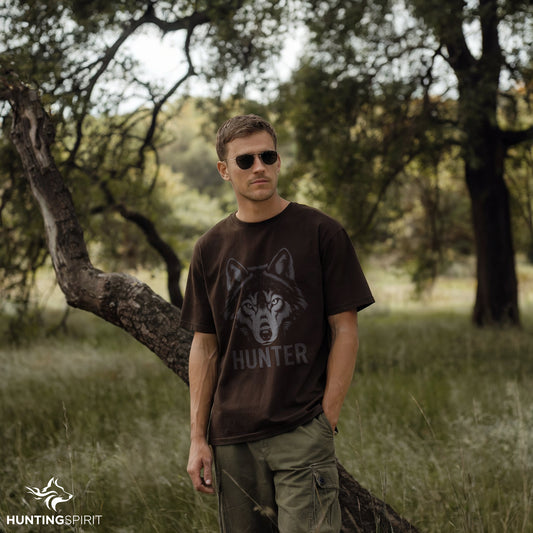 Hunter Wolf Eyes T-Shirt - Minimalist Wildlife Tee