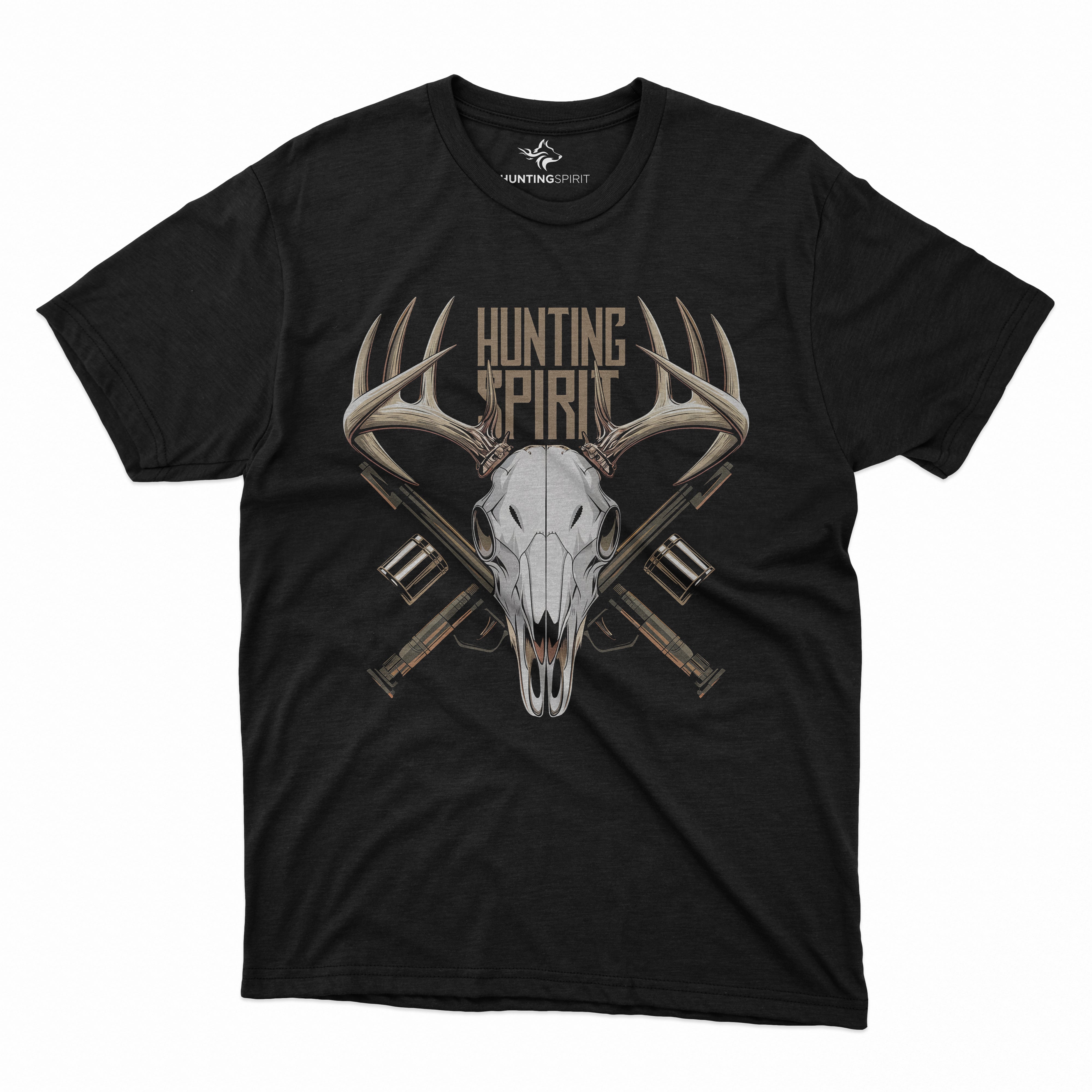 Hunter's Pride T-Shirt - Antler and Rifle Graphic