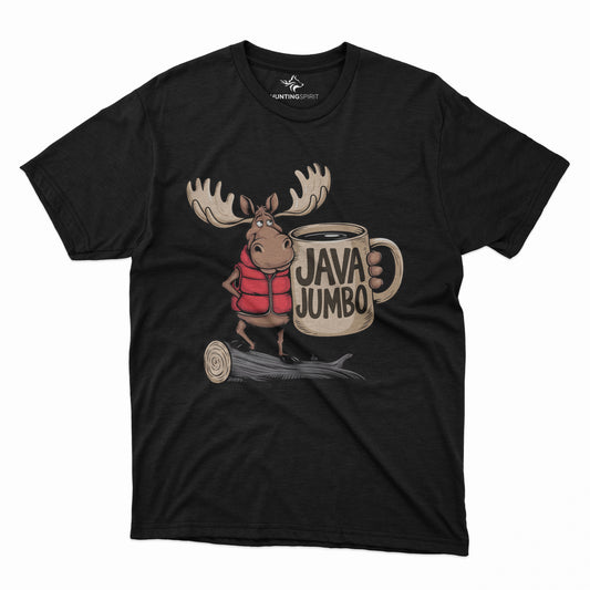 Mens Java Jumbo Graphic Tee Funny Coffee Moose T Shirt