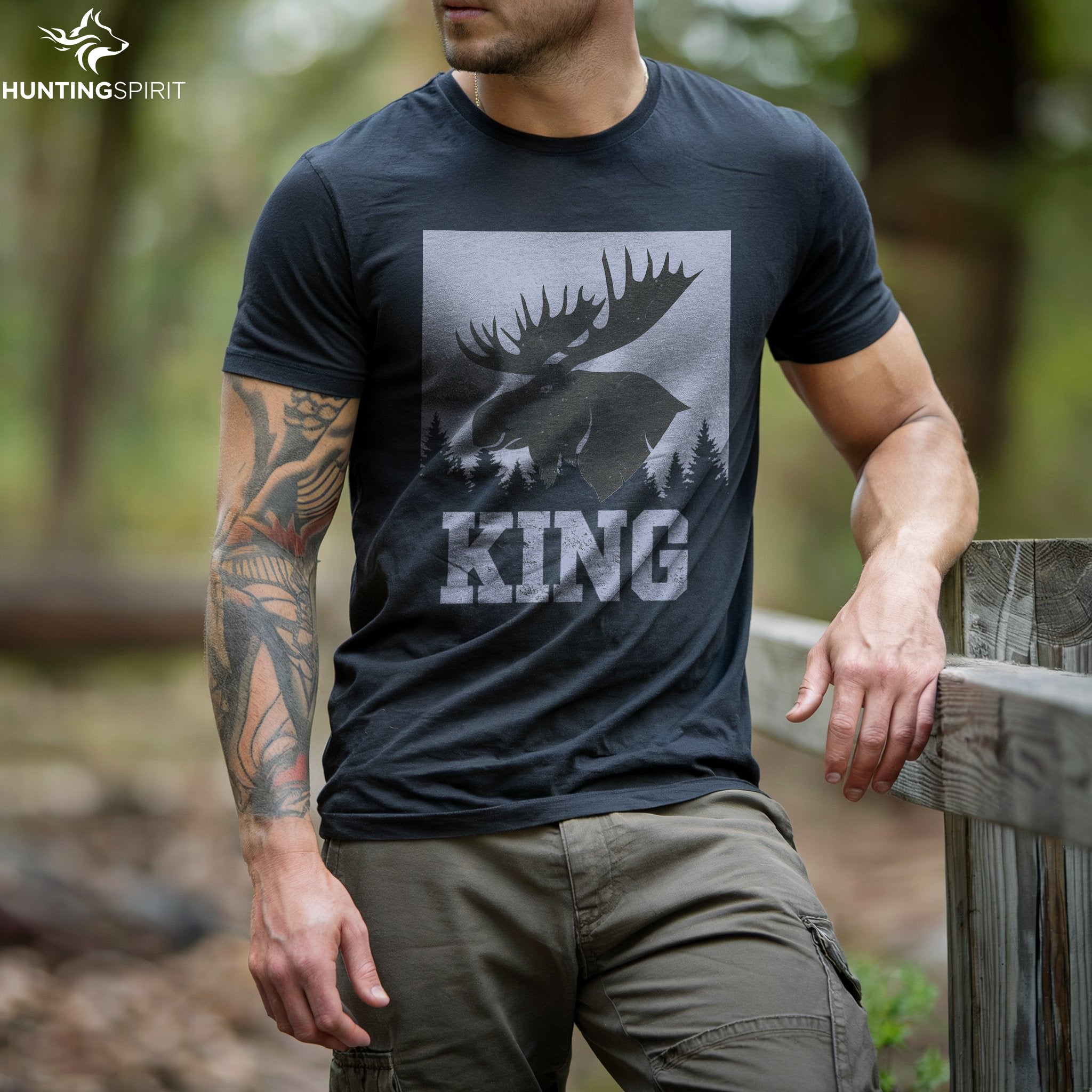 King Moose T-Shirt - Minimalist Wildlife Tee