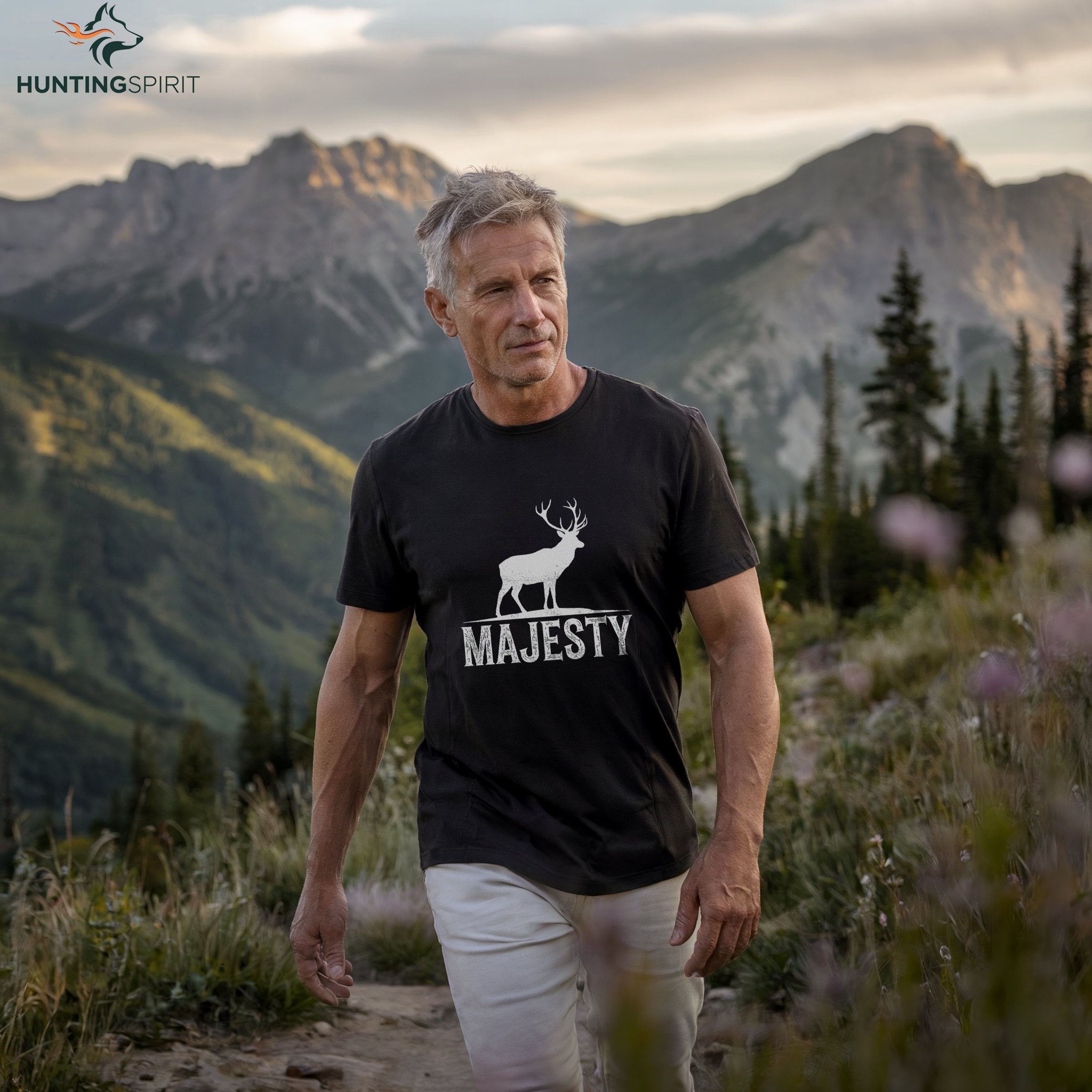 Majesty Stag T-Shirt - Minimalist Wildlife Tee