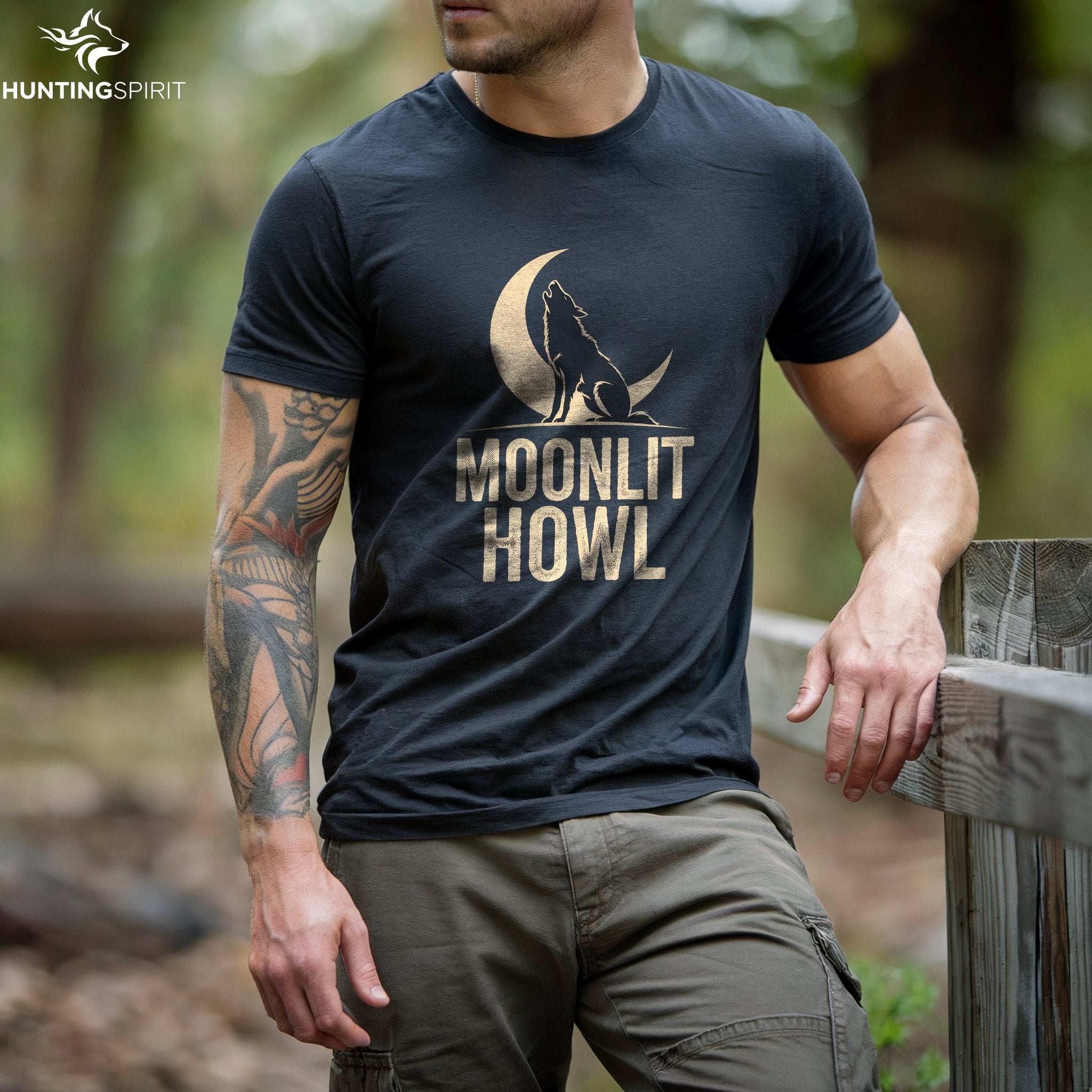 Moonlit Howl Wolf T-Shirt - Humorous Tee