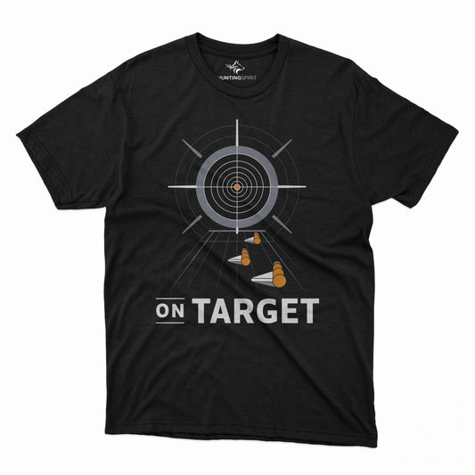 On Targe" T-Shirt - Precision Shooting Graphic