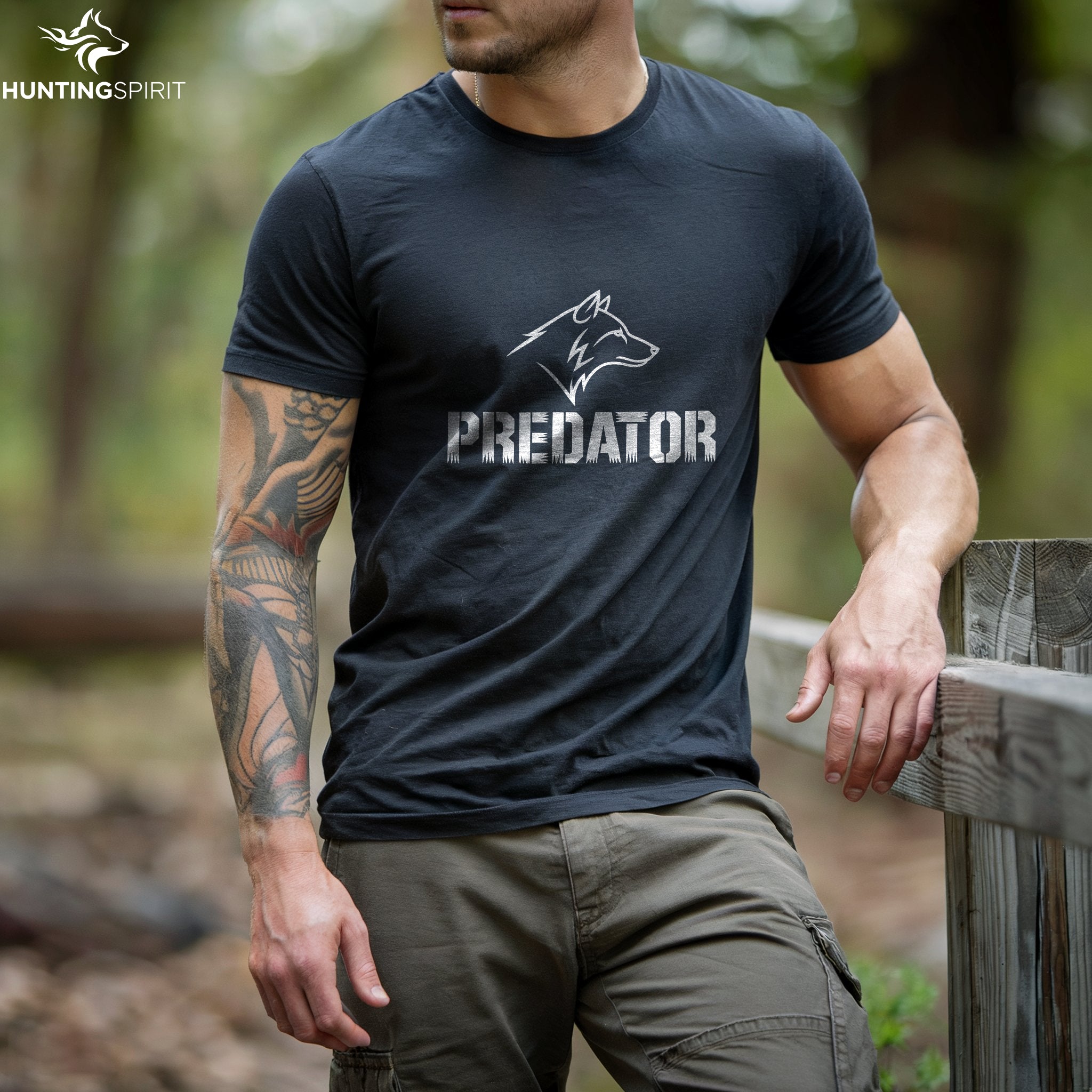 Predator Wolf T-Shirt - Minimalist Wildlife Tee