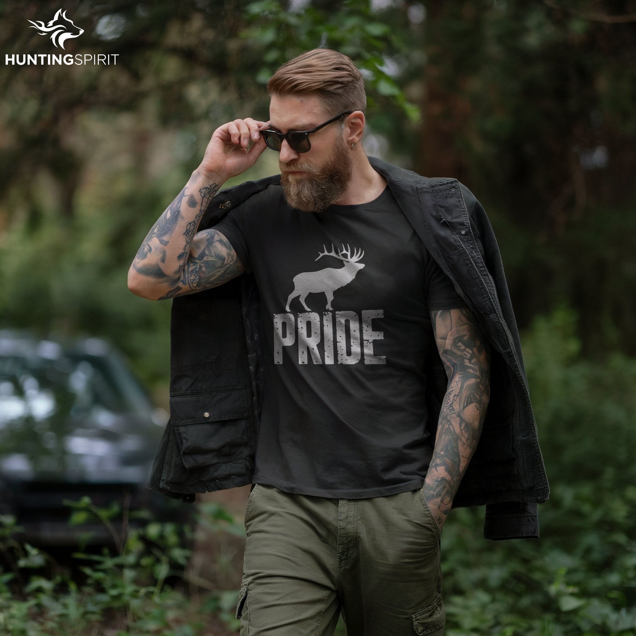 Pride Elk T-Shirt - Minimalist Wildlife Tee