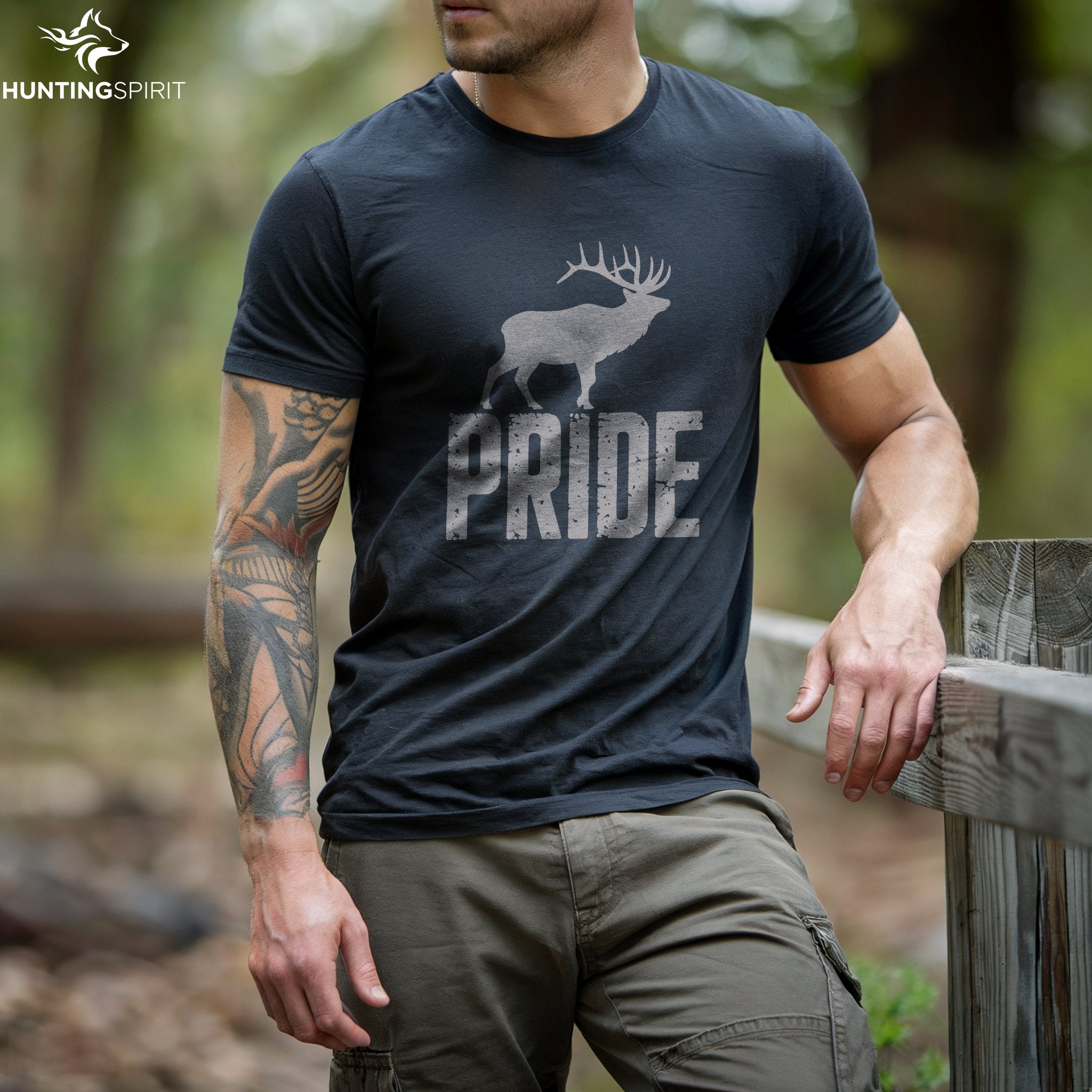 Pride Elk T-Shirt - Minimalist Wildlife Tee