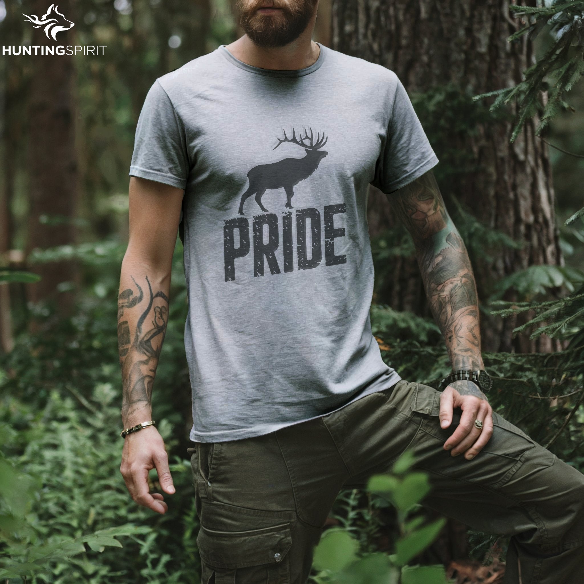 Pride Elk T-Shirt - Minimalist Wildlife Tee
