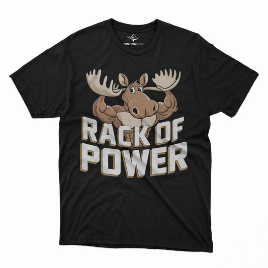 Rack of Power T-Shirt - Bold Moose Illustration