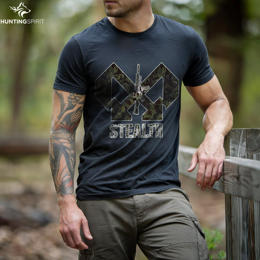 Stealth Camo Rifle T-Shirt - Hunting Gear Tee