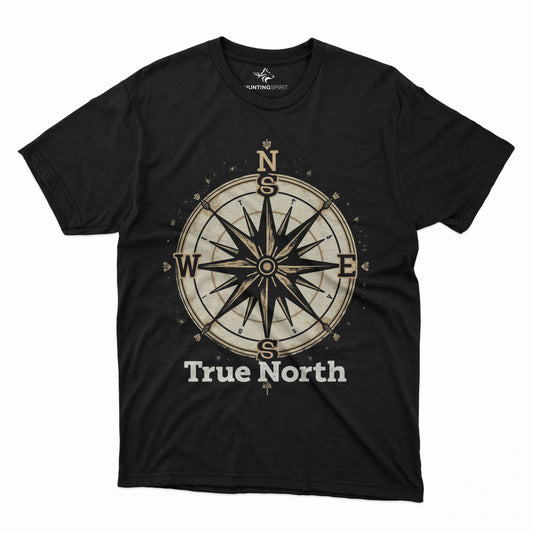 True North Compass T-Shirt - Adventure Navigation Design