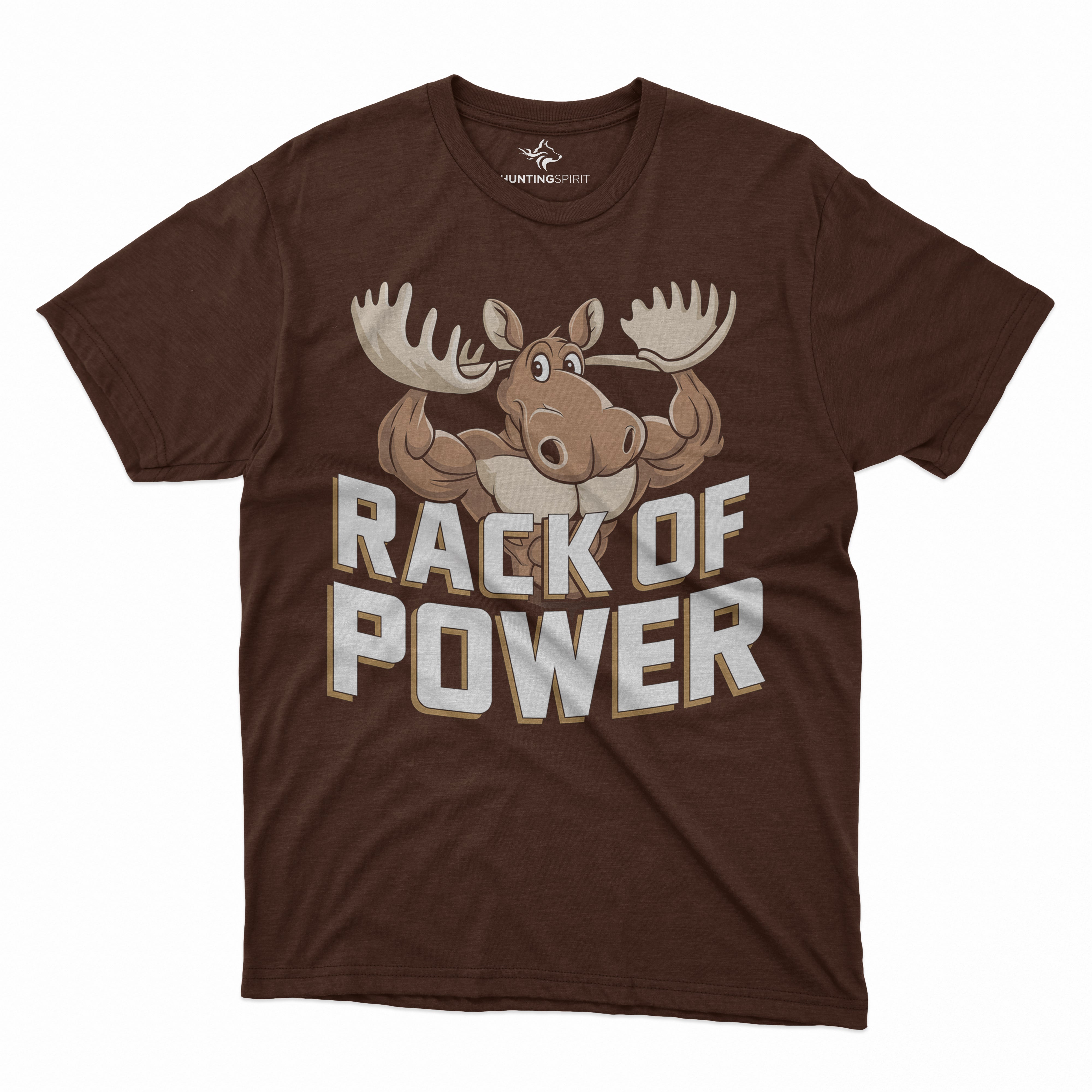 Rack of Power T-Shirt - Bold Moose Illustration