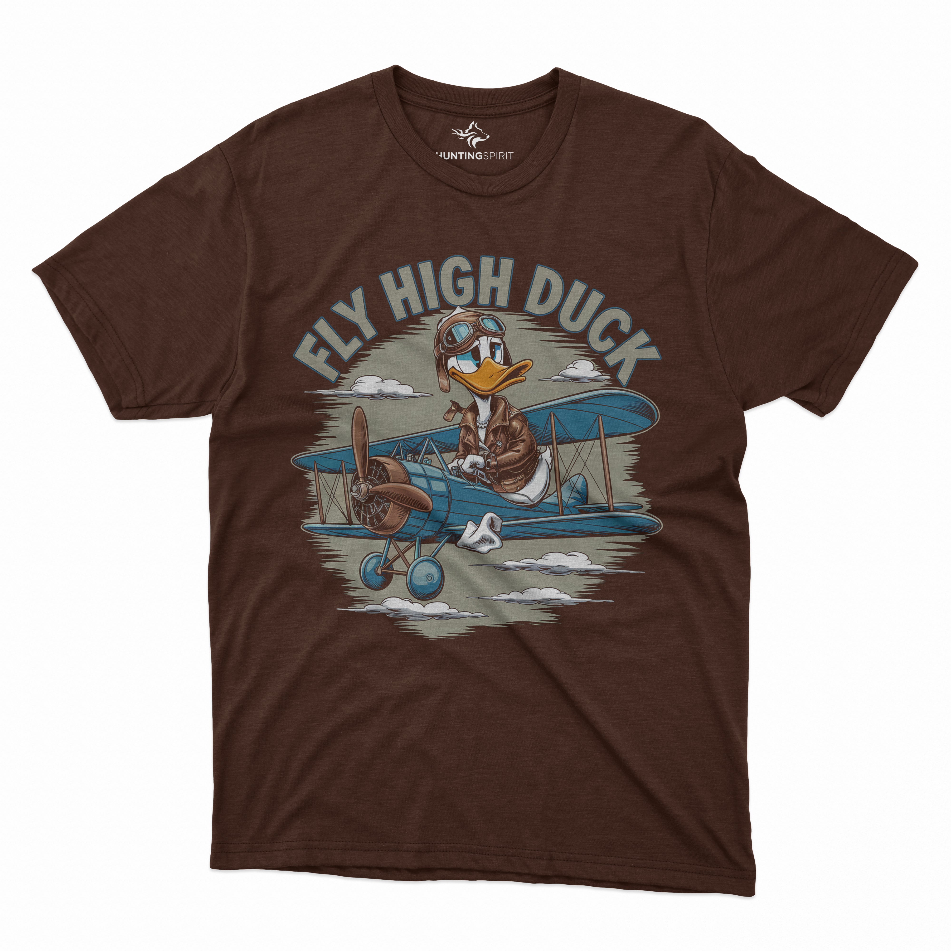 Fly High Duck T-Shirt - Vintage Aviator Style