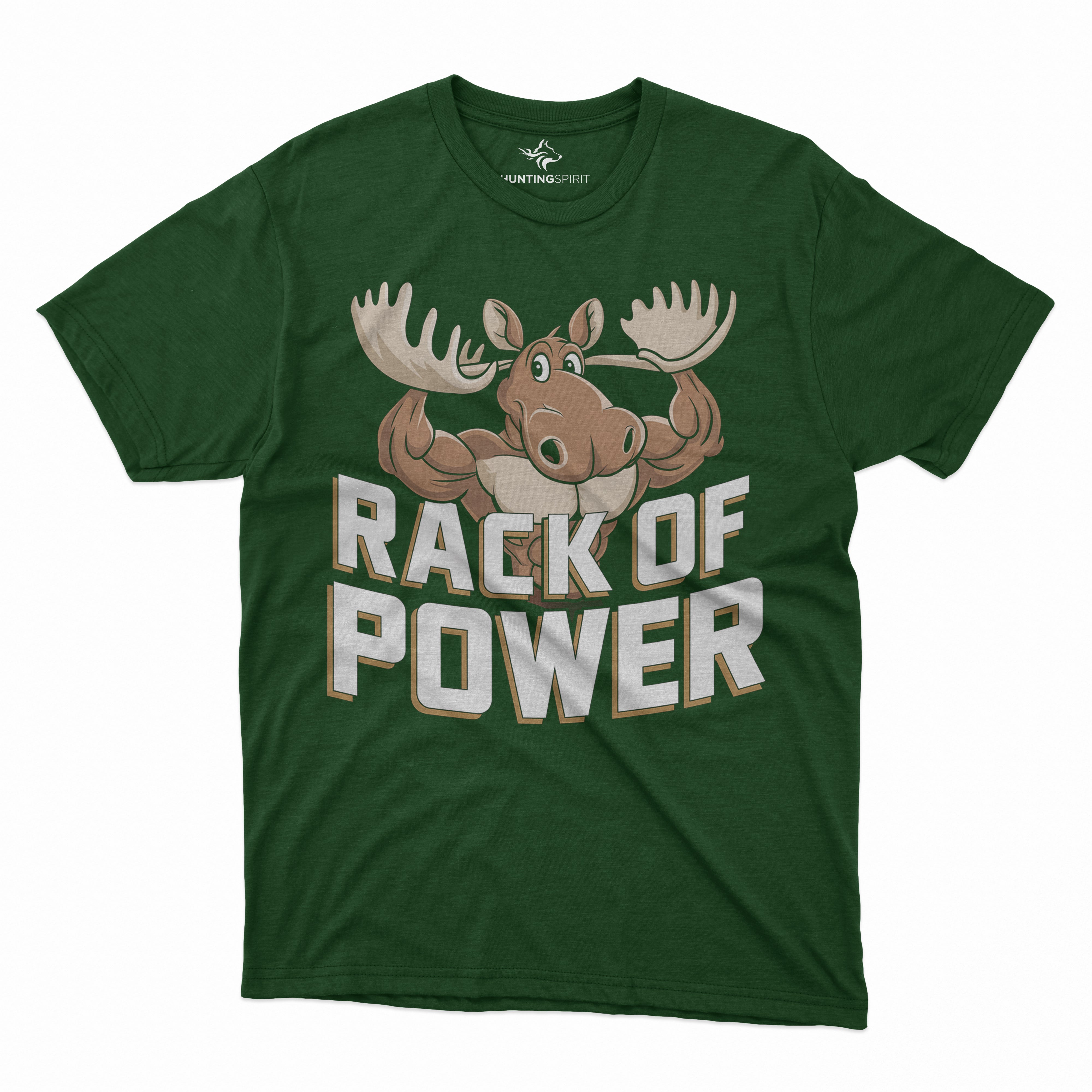 Rack of Power T-Shirt - Bold Moose Illustration