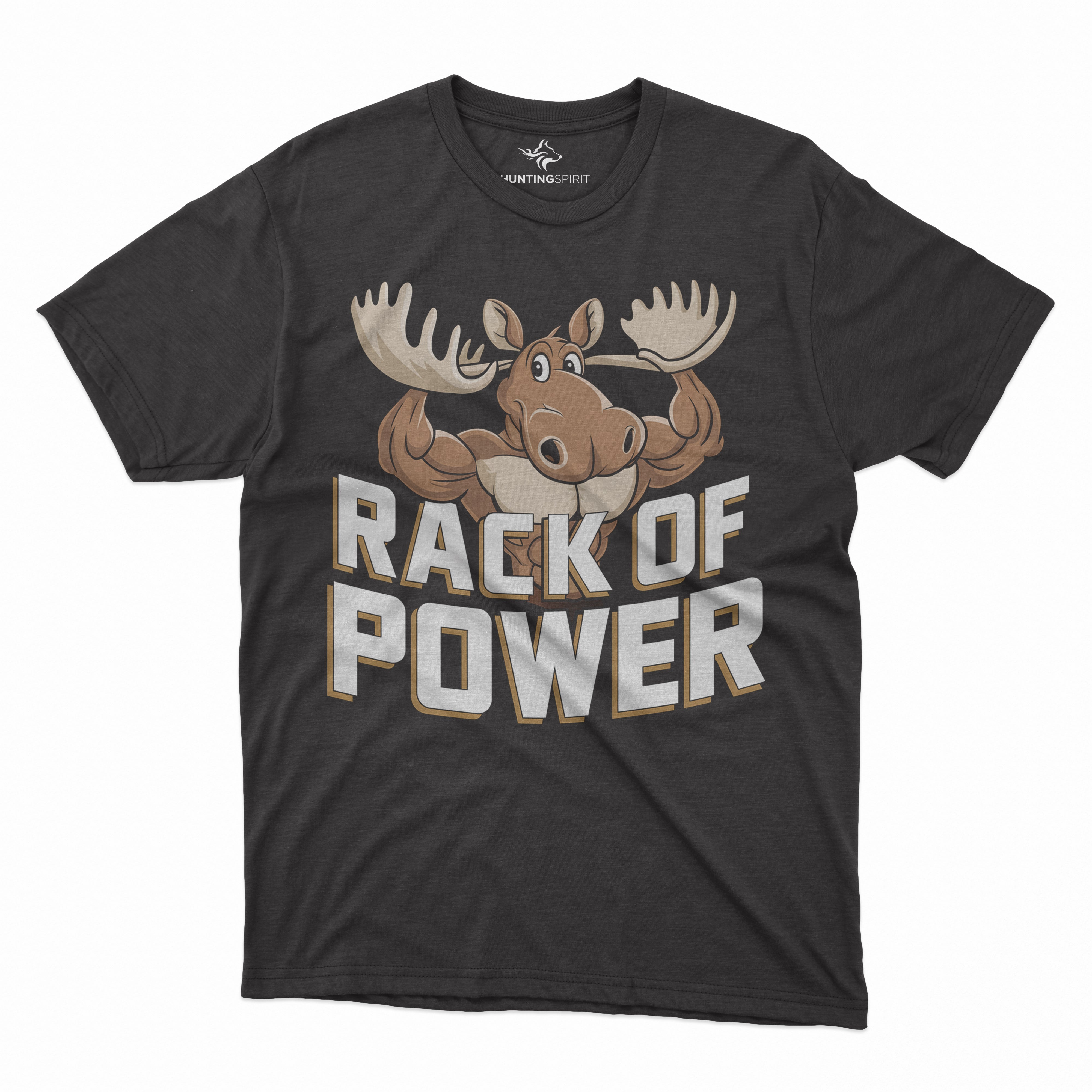 Rack of Power T-Shirt - Bold Moose Illustration