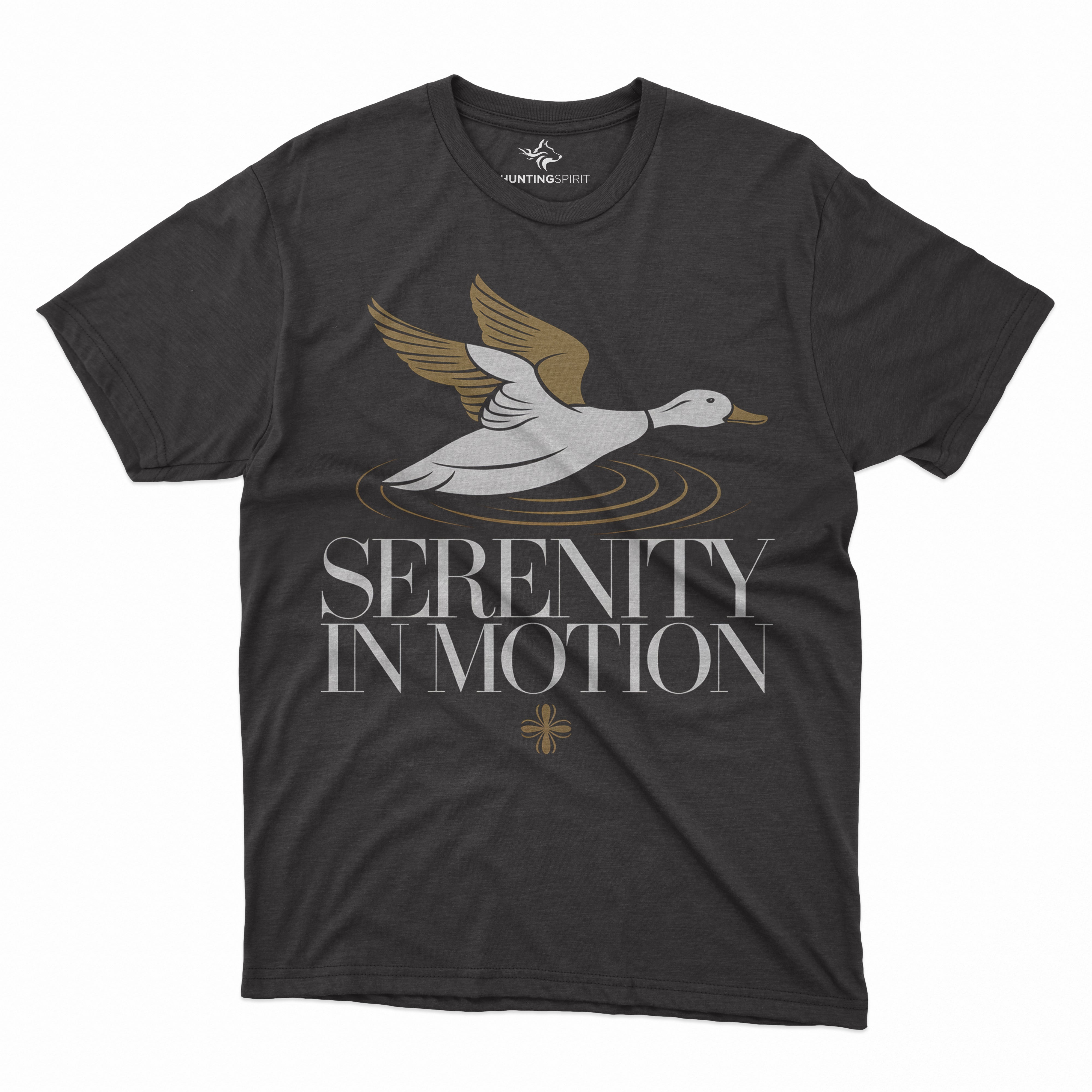 Serenity in Motion Minimalist T-Shirt - Elegant Flight Design