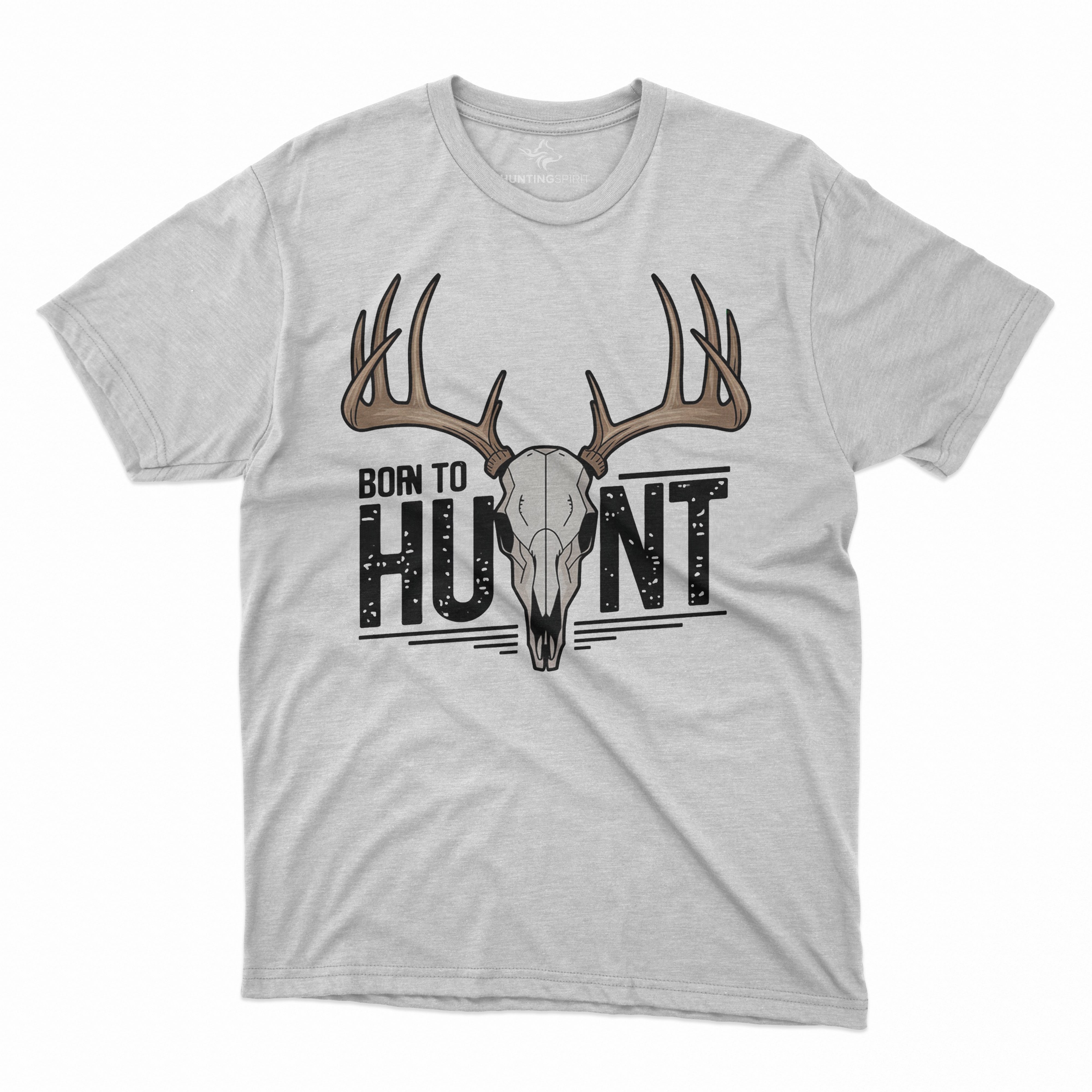 Born to Hunt T-Shirt - Antler Skull Graphic