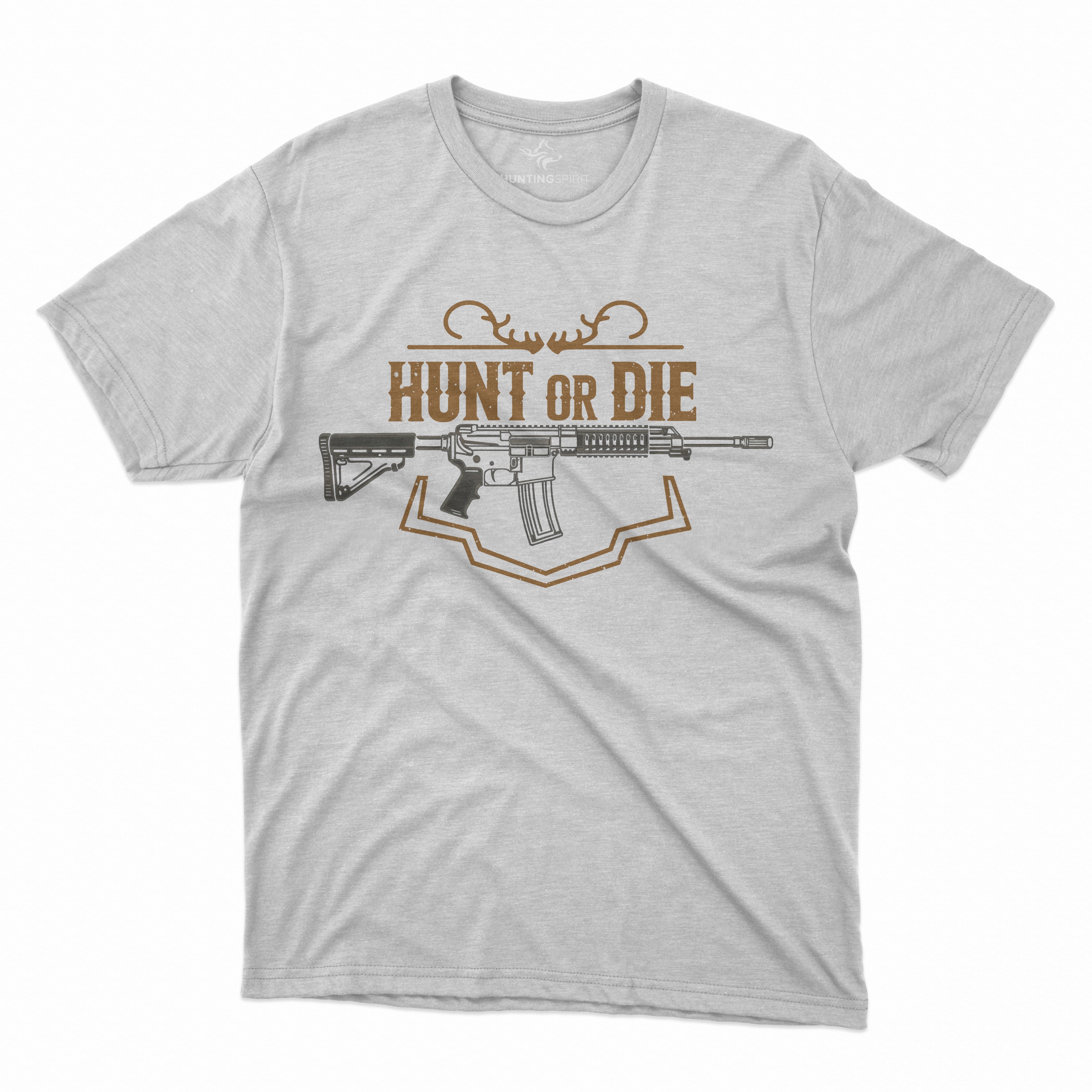 Hunt or Die T-Shirt - Bold Hunting Rifle Design